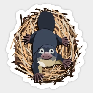 Platypus nesting burrow Sticker